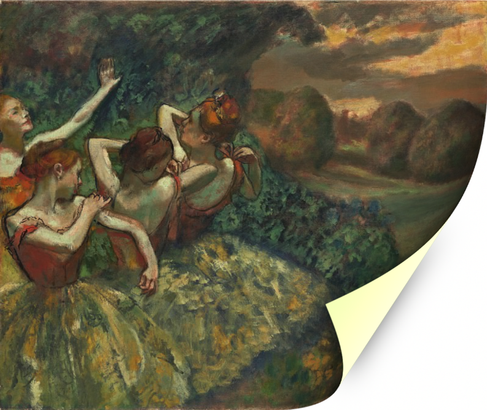 Четыре танцовщицы, Дега, картина для интерьера (репродукция) Настене.рф