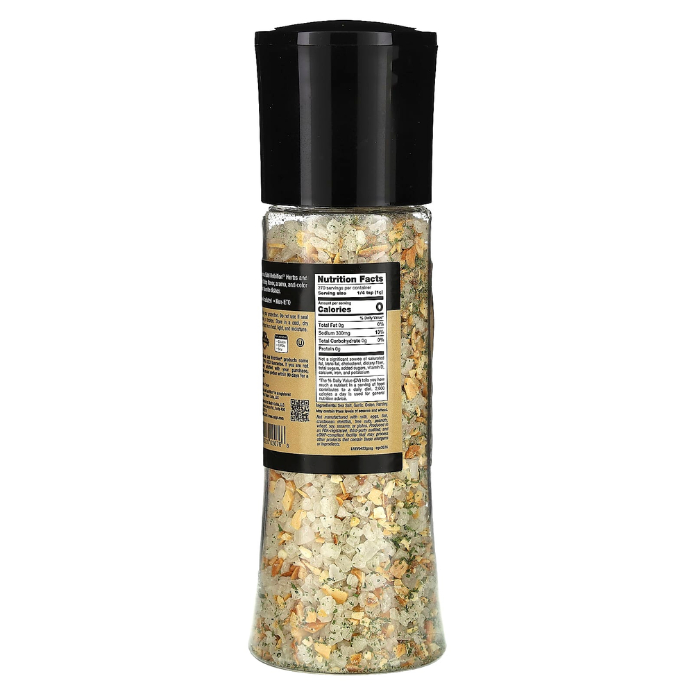 California Gold Nutrition, Foods, морская соль с чесноком в мельнице, 270 г (9,52 унции)