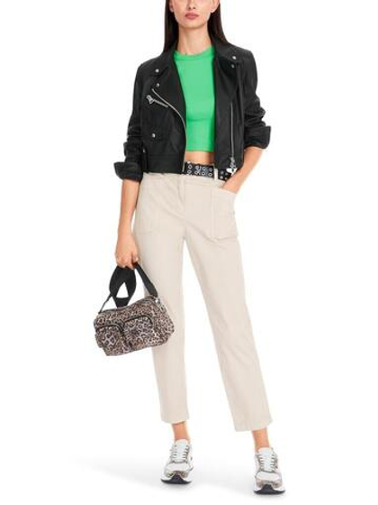 Marc Cain Куртка из натуральной кожи укороченная