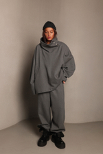 Свитшот с воротником на кнопках