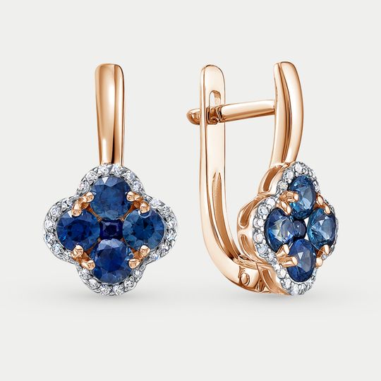 Серьги с брилл