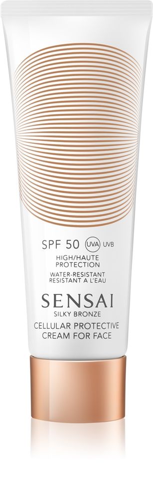Sensai Silky Bronze Cellular Protective Cream Солнцезащитный крем против морщин SPF 50