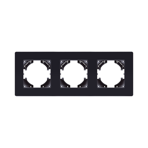 Рамка 3-постовая, черный Kollinger Eleganz Acryl EA3BK