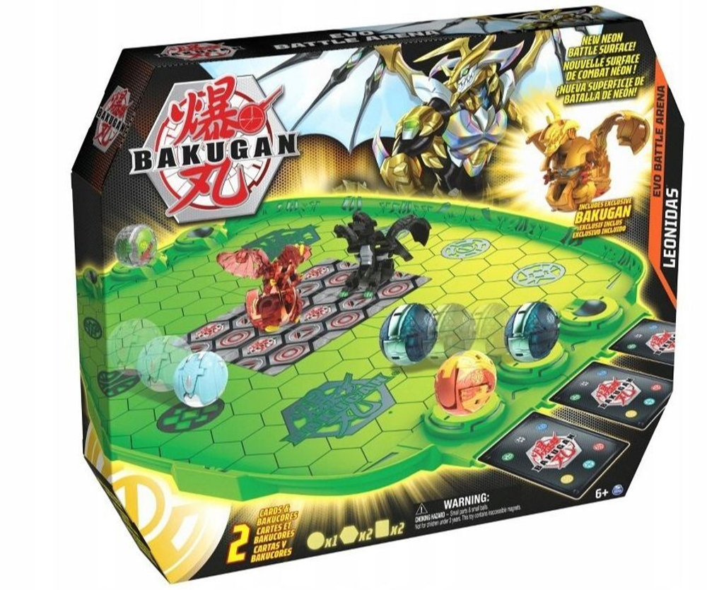 Фигурка Bakugan Evo Battle Arena - Боевая арена + фигурка Леонидас -  Бакуган 6062734 купить в Москве | Доставка по России.