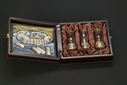 Набор стопок патрон "Охота" 3 шт. в подарочной кейсе с художественным оформлением