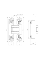 Петля скрытая  Armadillo  U3D3000.VPG FSG флор. золото TECH (2шт-40кг)