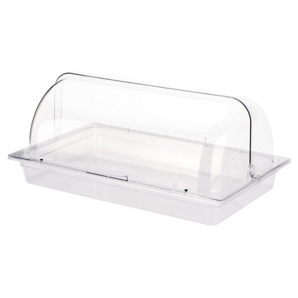 Поднос для выкладки 53*32,5*23,5 см пласт. с пласт. Roll-top крышкой SUNNEX