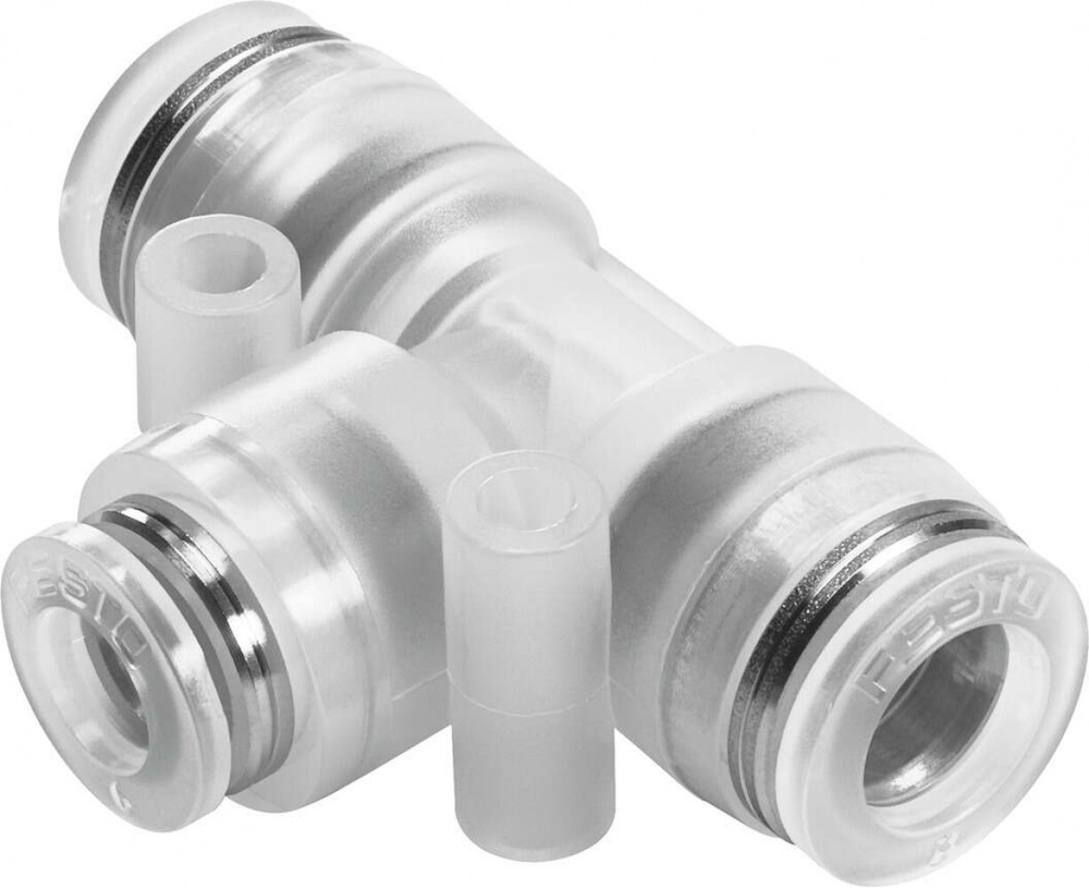 Тройник цанговый, переходной Festo NPQP-T-Q12-Q10-FD-P10 (комплект 10 шт)