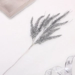 Ветка декоративная «Изящный колос» 75 см, Серебро