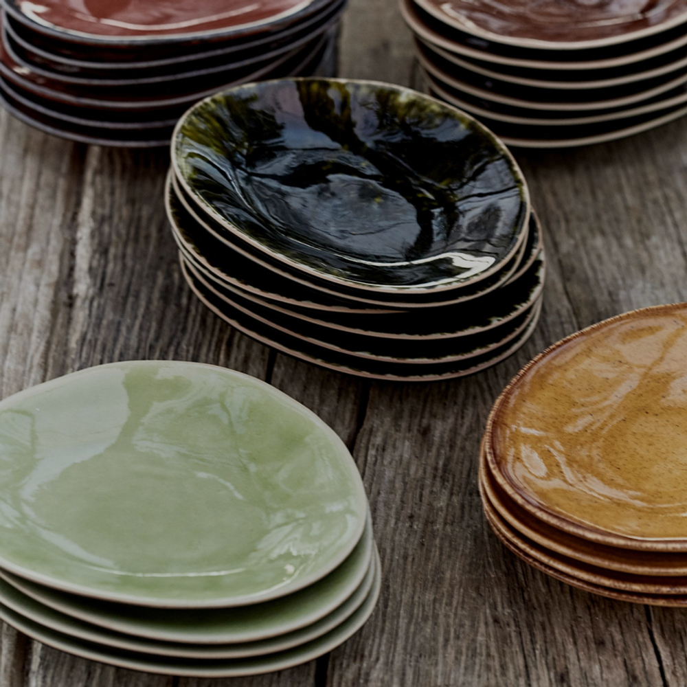 Блюдо 15х17см Costa Nova Riviera зеленое