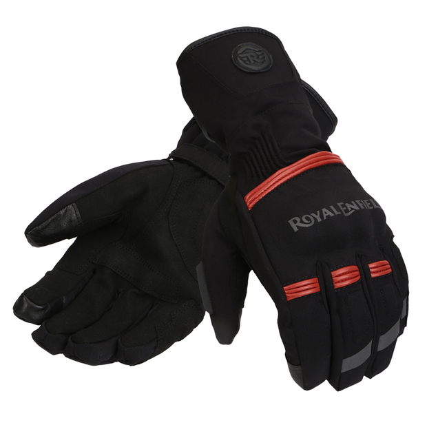 Перчатки мужские Royal Enfield, цвет - черно-красный, размер - XL, арт. RRGGLN000084 (GLAW20007BLACK & RED)