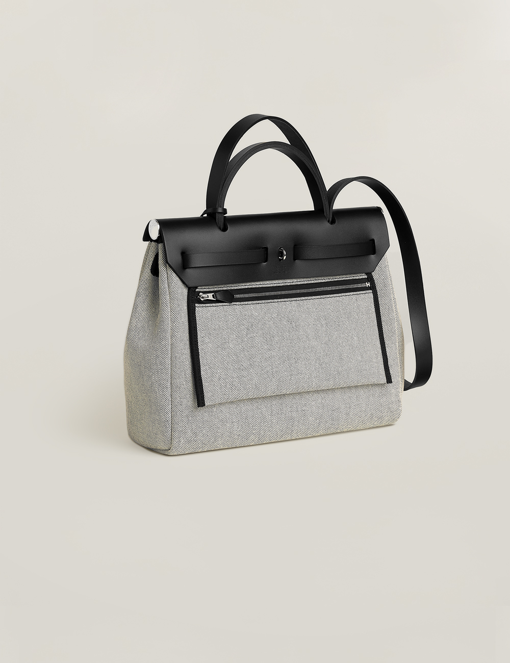 Сумка Hermes Herbag Zip 31 Hobnailed "noir / écru"