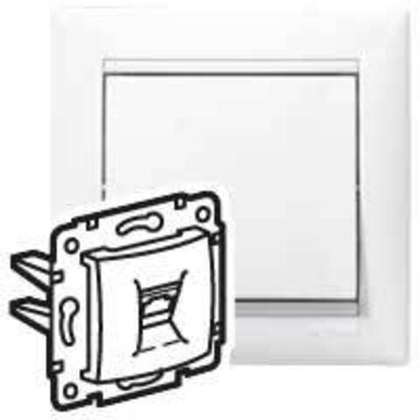 Розетка телефонная двойная RJ11 белый Valena Classic LEGRAND