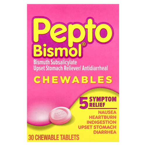 Pepto Bismol, Pepto Bismol®, жевательные таблетки, 30 жевательных таблеток