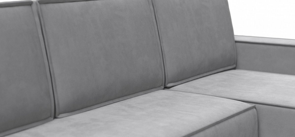 Угловой диван Норд Велюр Монолит сталь