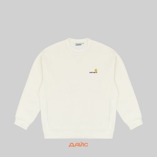 Толстовка мужская Carhartt WIP American Script Sweatshirt  артикул:I025475_wax - купить в магазине Дайс
