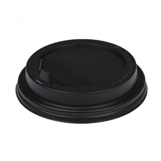 Крышка д/стакана 300-350 мл.D90мм с закр.питейником Черная /100шт