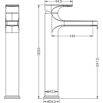 Смеситель для раковины Boheme Spectre 452-B чёрный
