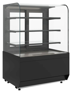 Витрина нейтральная Carboma Radius KR70 N 1,3-1 Light (Techno 9005)
