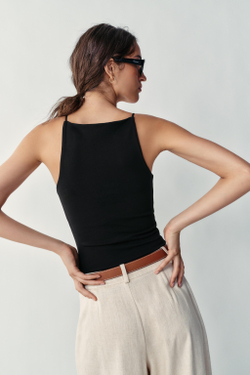 ZARA ТОП НА БРЕТЕЛЯХ, ЧЕРНЫЙ