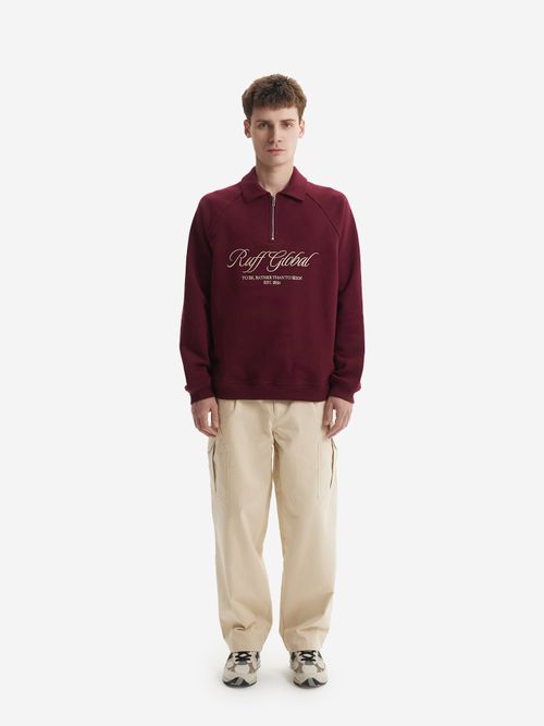 Толстовка Ruff Global Halfzip Sport Jacket Burgundy