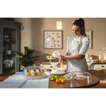 Блюдо сервировочное с крышкой tiffany, D36 см, серо-бежевое