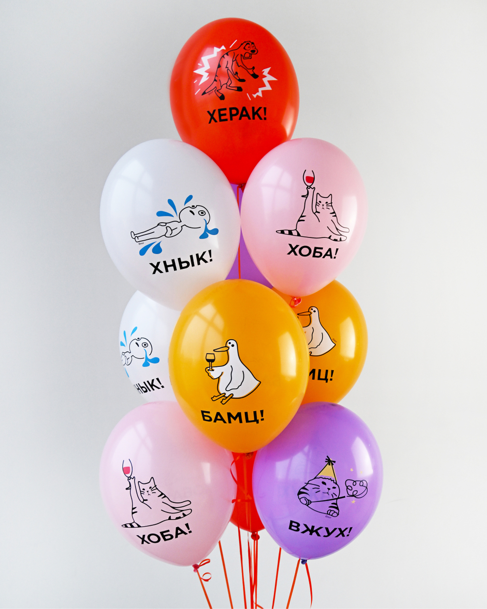 Связка из гелиевых шаров Хнык хоба бамц