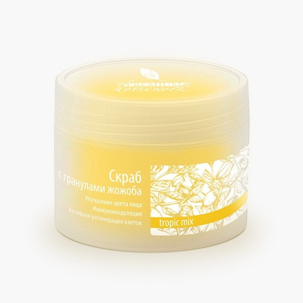 Скраб для лица с гранулами жожоба Premium Homework 75мл