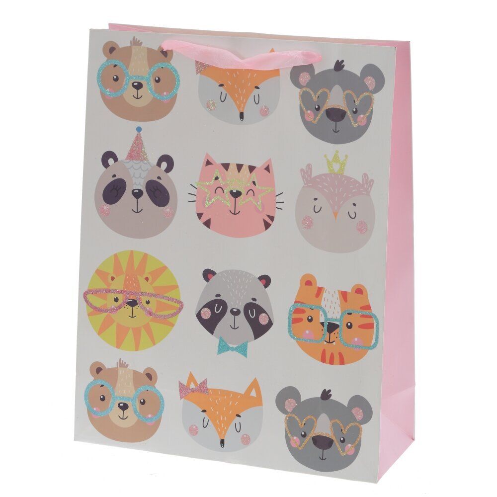 GAEM Пакет подарочный L (бумага 210г/м2, блок микс 12шт), L31 W12 H40 см, 4в.