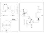 LH56005 СH/FR хром/белый матовый E14 max 40W 190*120*220