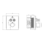 Душевой комплект Vincea Inspire VSFW-3I21T1RMB встраиваемый, термостатический, 2 режима, черный