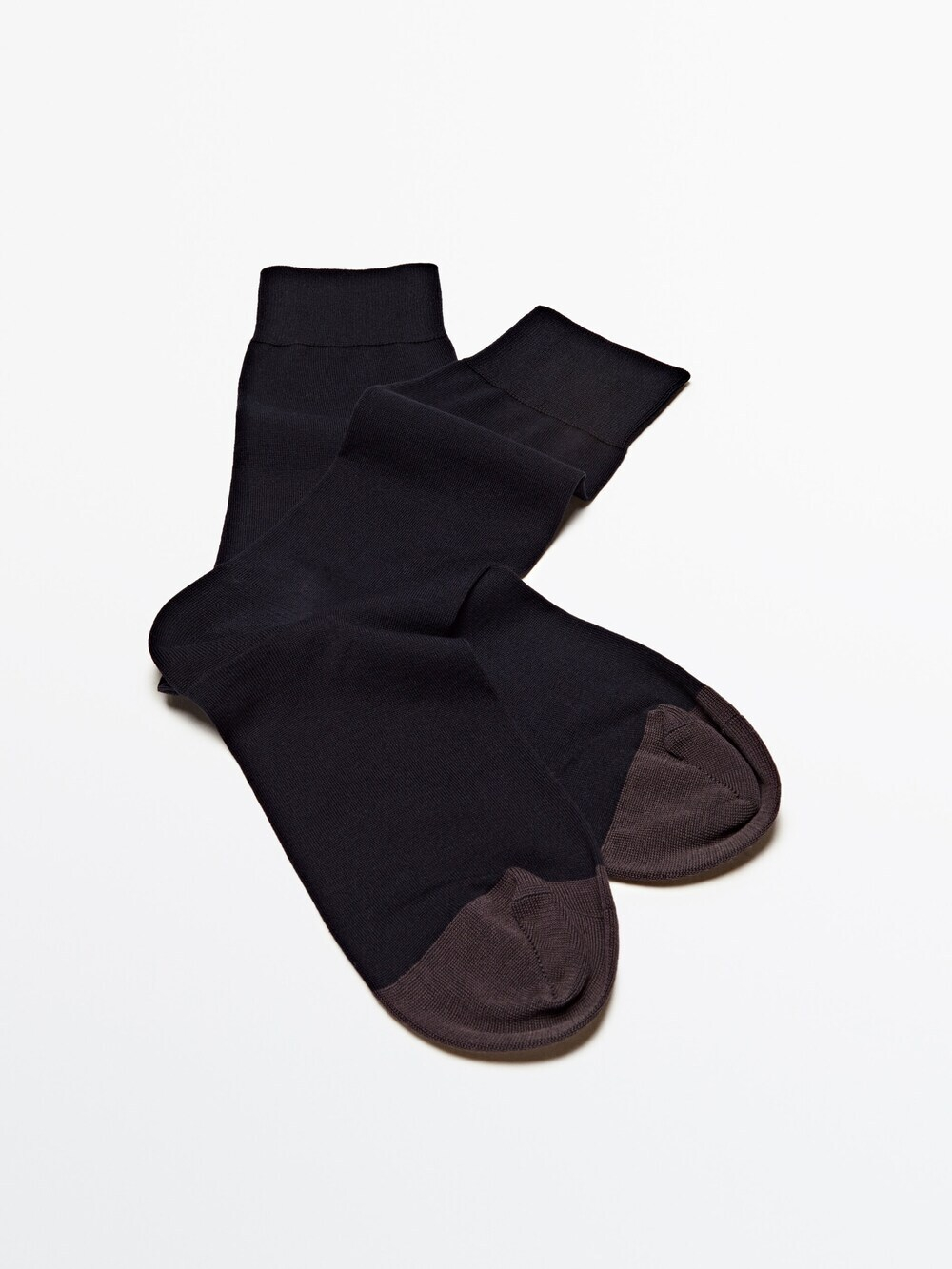 Massimo Dutti Комбинированные носки из шотландской пряжи, темно-синий