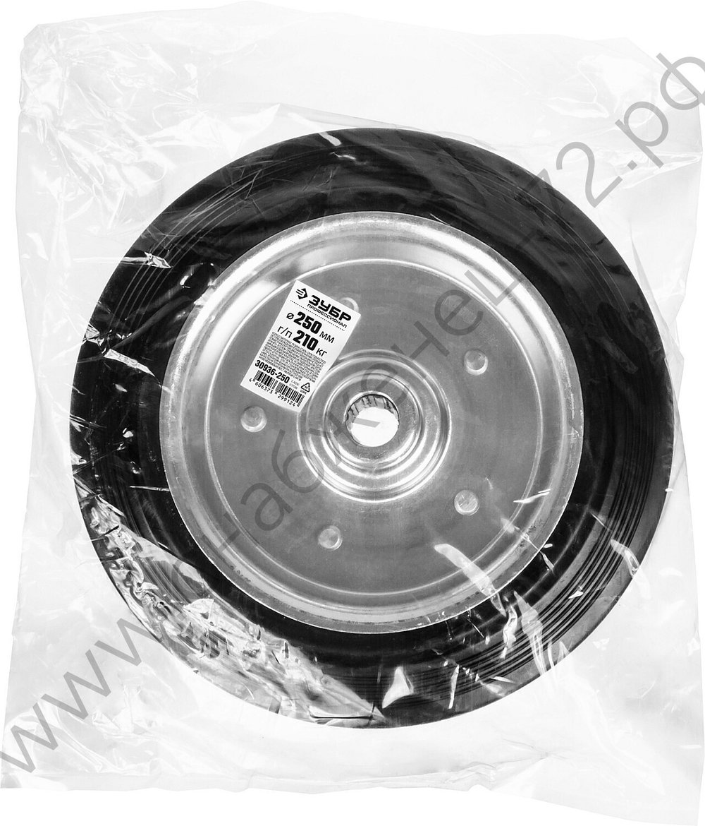 ЗУБР d=250 мм, г/п 210 кг, игольчатый подшипник, колесо резина/металл, Профессионал (30936-250)