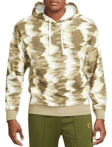 Мужская теннисная кофта Nike Court Fleece Tennis Hoodie - зеленый