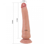 Реалистичный фаллоимитатор на присоске Tiemeyer Sliding skin (25*3,7 см) коричневый