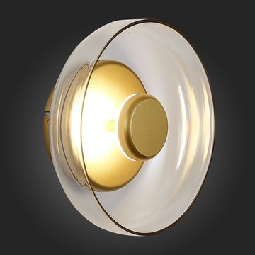 SL6002.201.01 Светильник настенный ST-Luce Золотистый/Янтарный LED 1*7W 4000K LAZIO