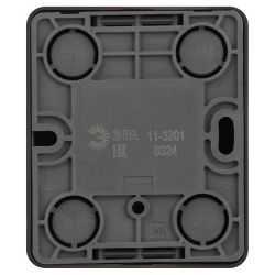 Розетка ЭРА Эксперт 11-3201-05 TV одиночная IP20 ОУ антрацит