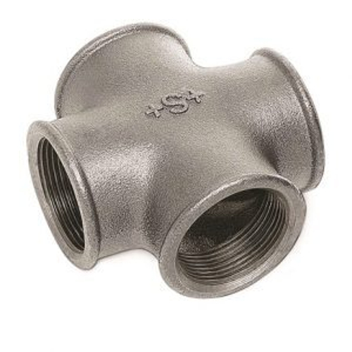 Крестовина чугунная оцинкованная равнопроходная внутренняя резьба