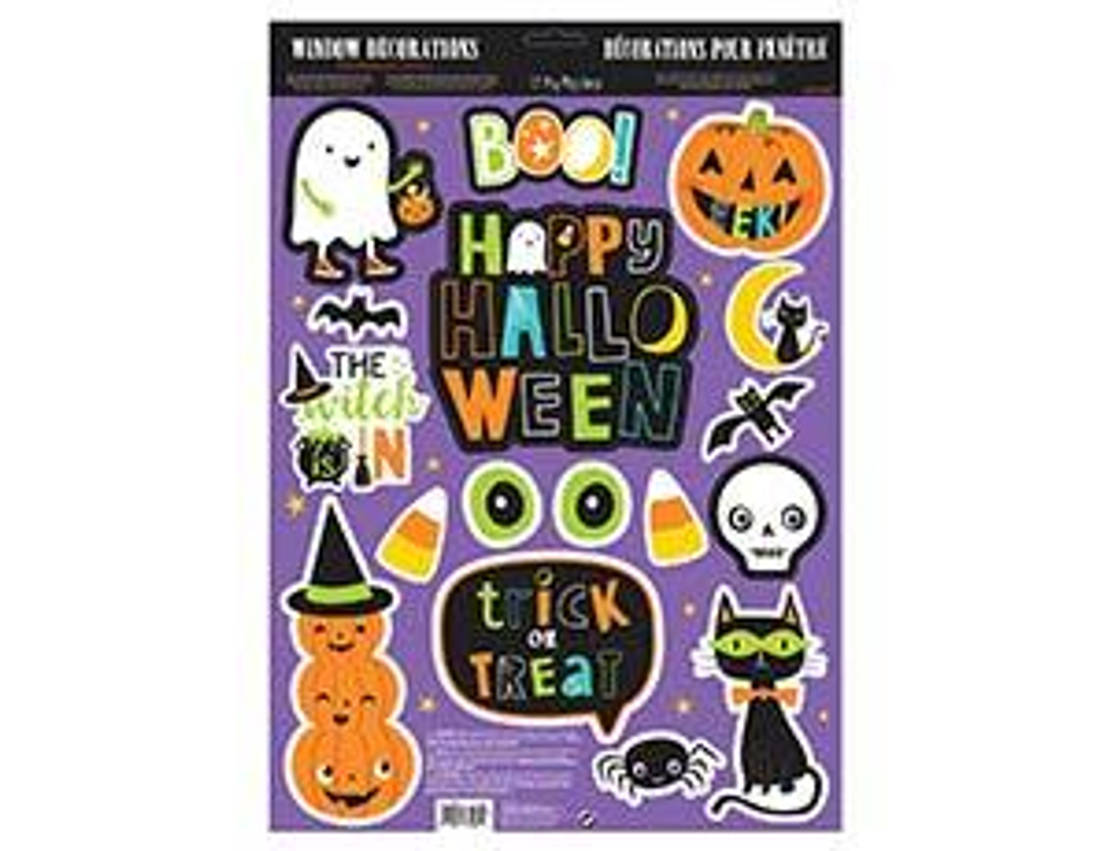 Наклейка на окно HWN Друзья блеск 17шт