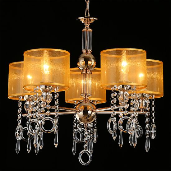 Люстра потолочная ILLUMICO E14  IL6219-5P-27 GD