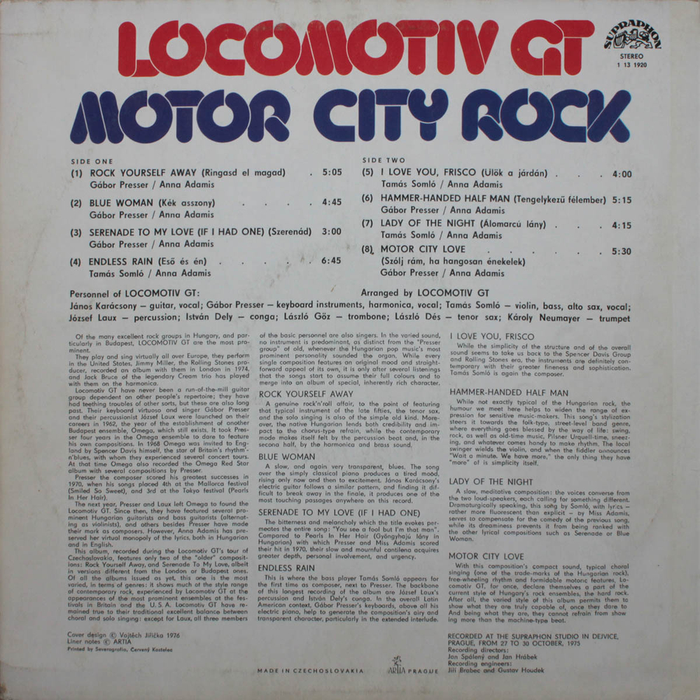Locomotiv GT / Motor City Rock (LP)