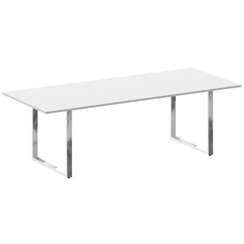 Metal System Direct Стол перег. О-обр. м/к БО.ПРГ-240 Белый/Нержавеющая Сталь 2400*1000*750