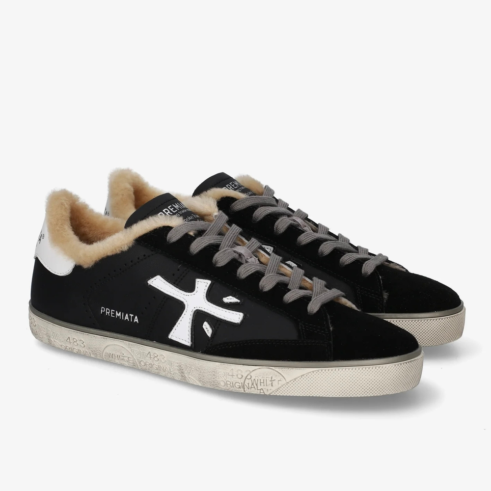 Кожаные кеды Premiata Steven 5439М на шнуровке