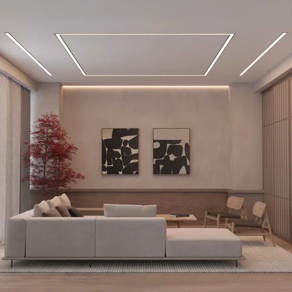 Профиль с экраном SL-LINIA62-F-2500 BLACK+OPAL (Arlight, Алюминий) 036307