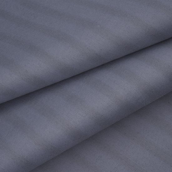 Простыня на резинке Grey, 140x200х30, страйп полисатин DOMTEKC