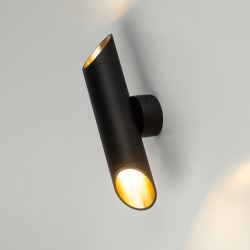 Светильник настенный ЭРА WL52 BK/GD 2*GU10 2*12Вт IP20 черный, золото