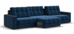 Диван Босс Гранд Велюр Монолит синий