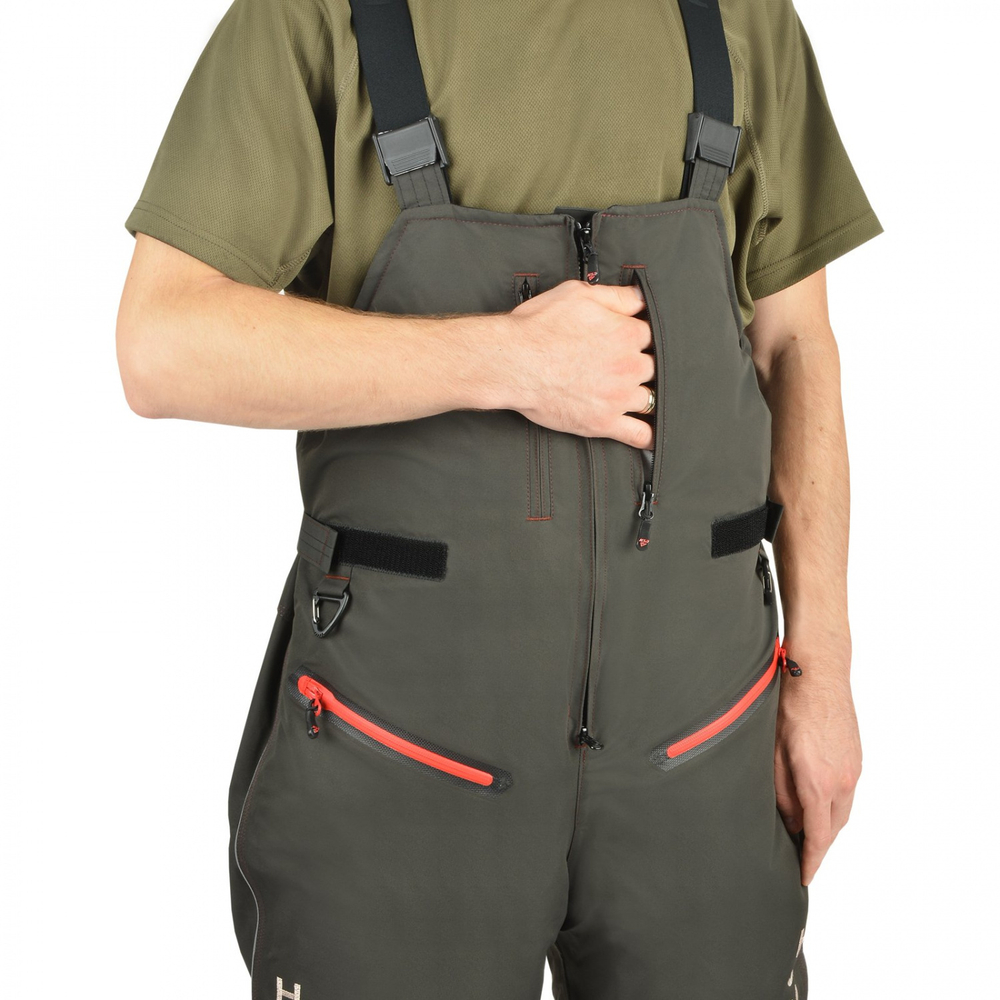 Зимний мужской костюм-поплавок ХСН Rescuer III NEW -45 (Hardguard) Зеленый (Красные молнии)