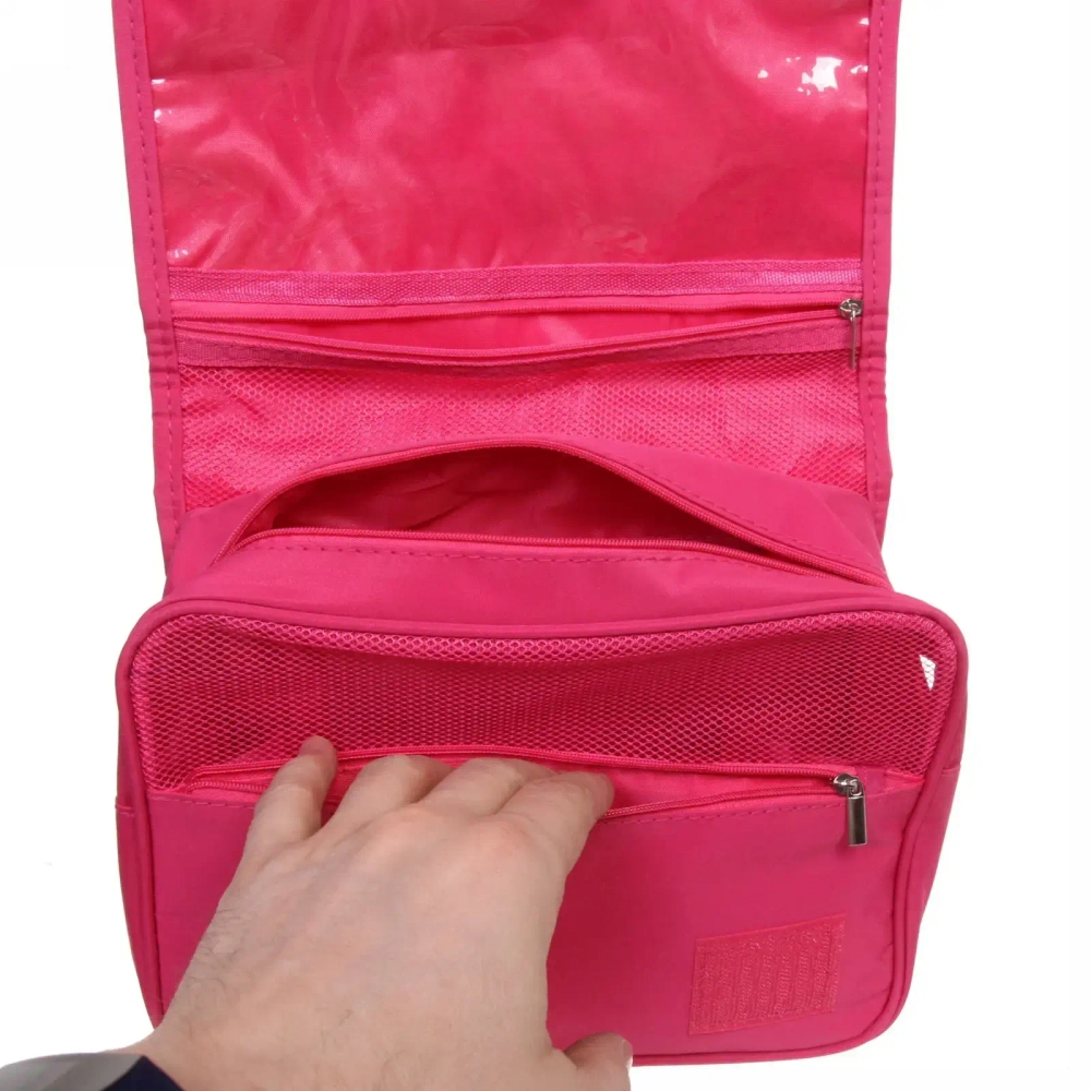 Косметичка - органайзер «Classic», цвет розовый, в склад. виде 20*24*9, в расклад. виде 42*24*9см (несессер)