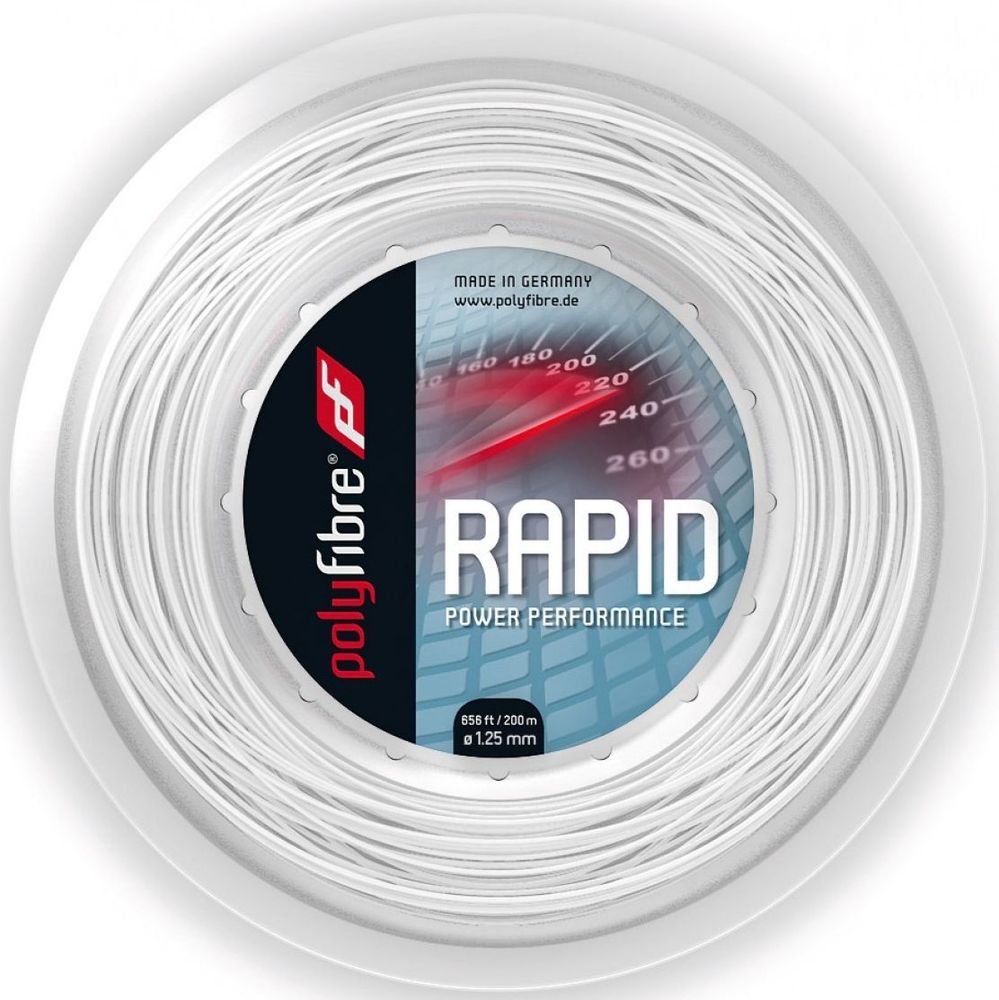 Струны теннисные Polyfibre Rapid (200 m) - white